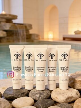 Circadia AquaPorin Hydrating Cream — Moisturizer- (5) samples/travel- exp 7/28